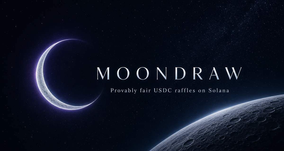 Moondraw wordmark lockup on a deep-space background
